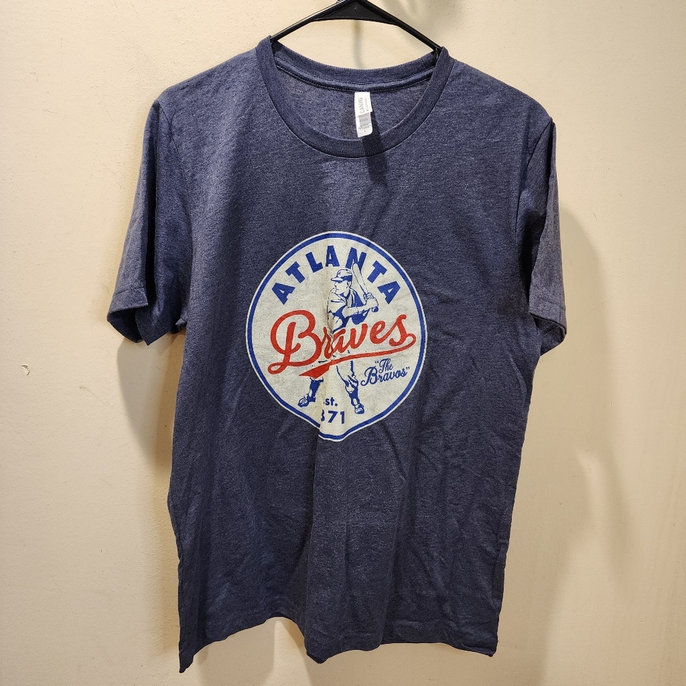 Atlanta Braves Canvas Bella Graphic T-Shirt Size L